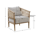 Accent Arm Chair Natural Wood