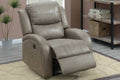 Power Recliner In Stone Gray Leather