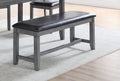 Dining Room Furniture Casual Modern 6Pc Set Dining Table 4X Side Chairs And A Bench Rubberwood And Birch Veneers Gray Finish Gray Wood Dining Room Bench Seating Birch Rectangular Dining Table With Chair And Bench Wood Wood Grey Seats 6 60 Inches