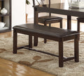 Dining Room Furniture Casual Modern 6Pc Set Dining Table 4X Side Chairs And A Bench Rubberwood And Birch Veneers Espresso Finish Brown Wood Dining Room Bench Seating Birch Rectangular Dining Table With Chair And Bench Wood Wood Espresso Seats 6 60 Inches