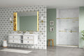 72 In. W X 23 In. D X21 In. H Double Bath Vanity In With White Carrara Top With White Sink White Abs Steel Q235 Wood Pvc