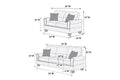 Black Bonded Leather 2Pc Sofa Set Sofa And Loveseat Living Room Furniture Black Faux Leather Wood Primary Living Space Cushion Back Contemporary,Modern Rolled Arms Bonded Leather 5 Seat