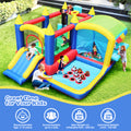 7 In 1 Inflatable Bounce House, Bouncy House With Ball Pit For Kids Indoor Outdoor Party Family Fun, Obstacles, Toddler Jump Bouncy Castle With Ball Pit For Birthday Party Gifts Multicolor Oxford Fabric