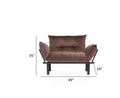 Sona Futon Beautiful Seat Brown Metal Metal