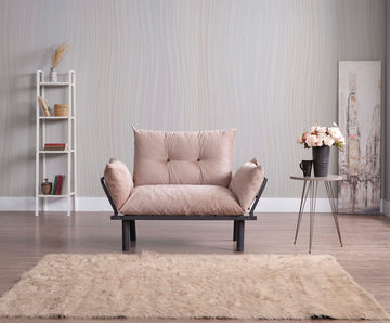 Sona Futon Beautiful Seat Beige Metal Metal