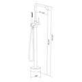 Freestanding Bathtub Faucet With Hand Shower Brushed Gold Metal