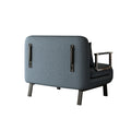 39 Convertible Chair Bed, Tri Fold Sofa Bed With Adjustable Backrest & Pillow, Leisure Chaise Lounge Couch With Sturdy Steel Frame For Home & Office, Comfortable Sleeper Chair Blue Grey Velvet Contemporary Polyurethane Foam Metal 2 Seat