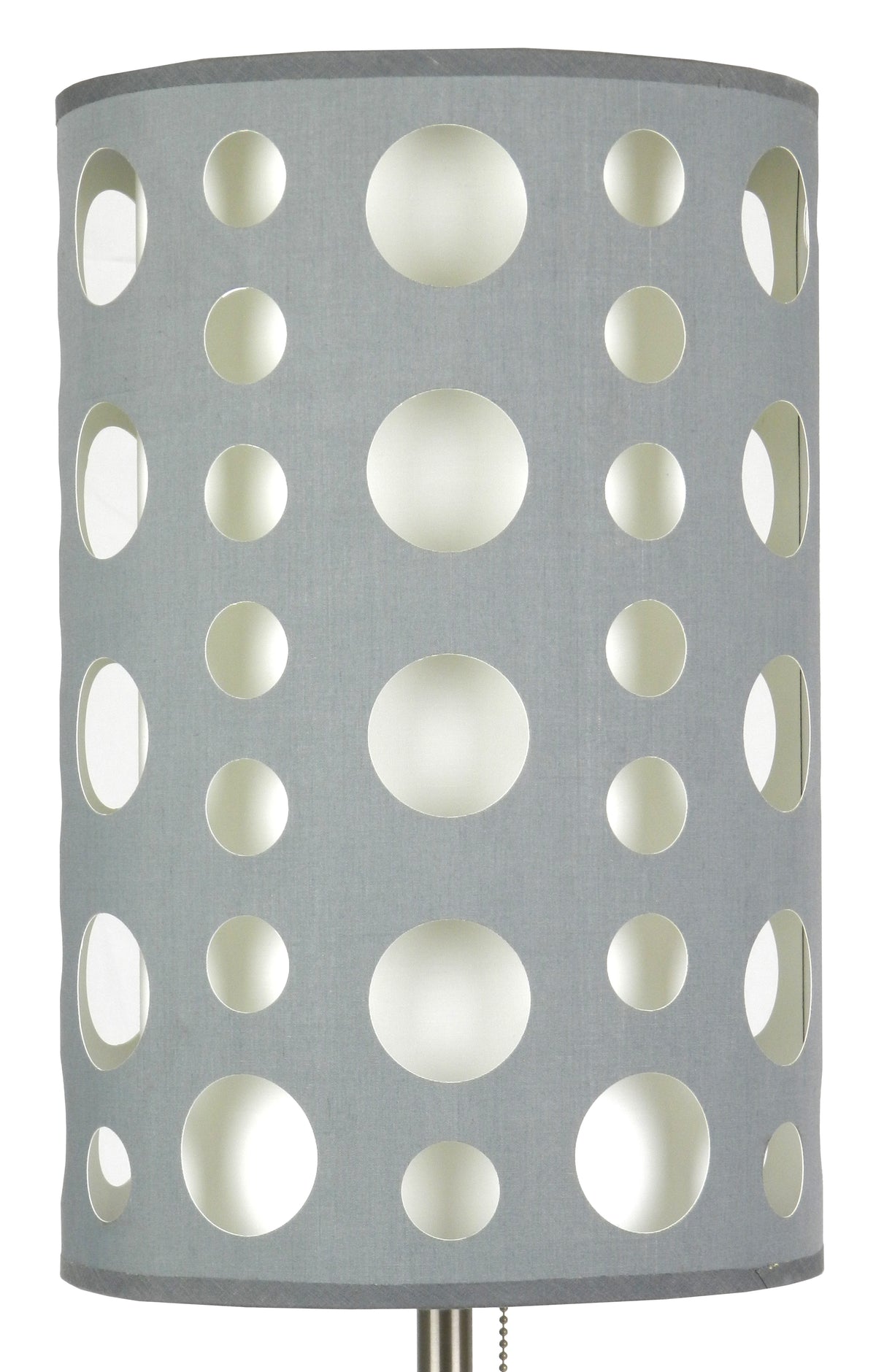 30"H Grey White Retro Table Lamp Grey Metal