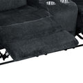 Home Theater Seating Manual Reclining Sofa With Hide Away Storage, Cup Holders, 2 Usb Ports, 2 Power Sockets For Living Room, Bedroom, Dark Blue Dark Blue Foam Velvet
