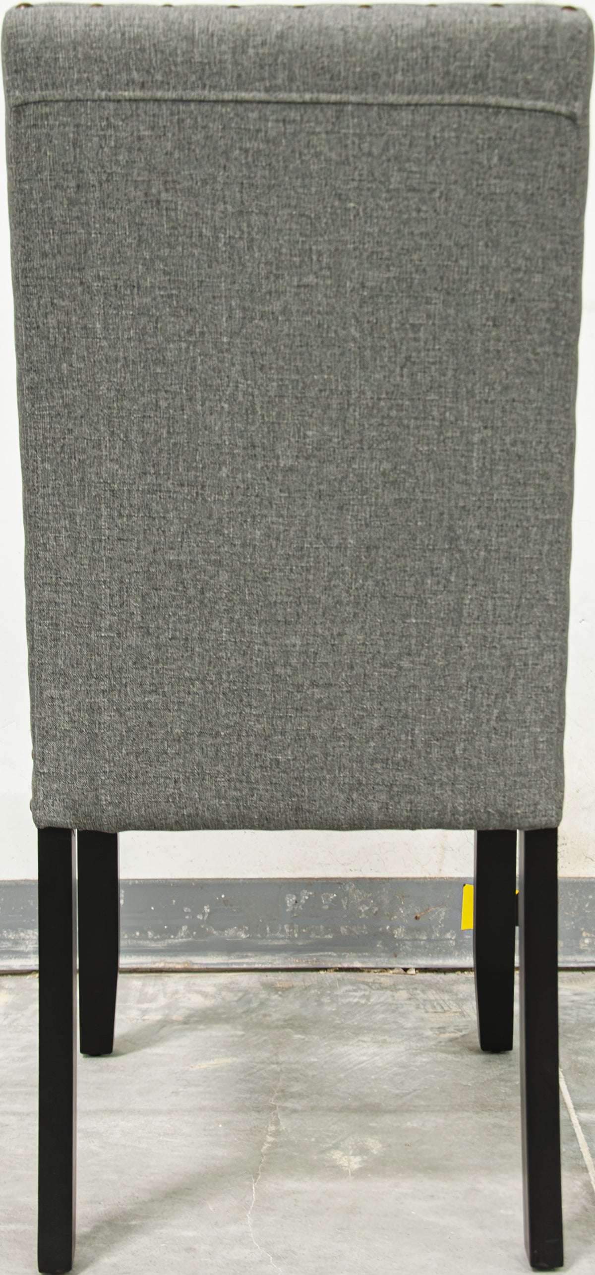 Grey Fabric Modern Set Of 2 Dining Chairs Plush Cushion Side Chairs Nailheads Trim Wooden Chair Kitchen Dining Room Gray Dining Room Foam Contemporary,Modern,Transitional Dining Chairs Rubberwood Solid Wood