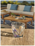 Rainbow Diamond Acrylic Glasses Drinking Set Of 4 Dof 9Oz , Plastic Drinking Glasses, Bpa Free Cocktail Glasses, Drinkware Set, Drinking Water Glasses Clear Acrylic