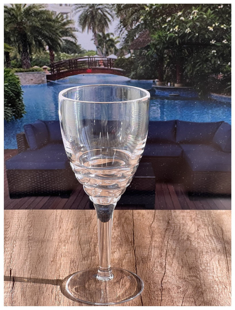 Swirl Plastic Wine Glasses Set Of 4 12Oz , Bpa Free Acrylic Wine Glass Set, Unbreakable Red Wine Glasses, White Wine Glasses Clear Acrylic