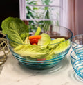 Swirl Acrylic Serving Bowls, Unbreakable Large Plastic Bowls, Soup Bowls, Salad Bowls, Cereal Bowl For Snacks, Bpa Free Blue Acrylic