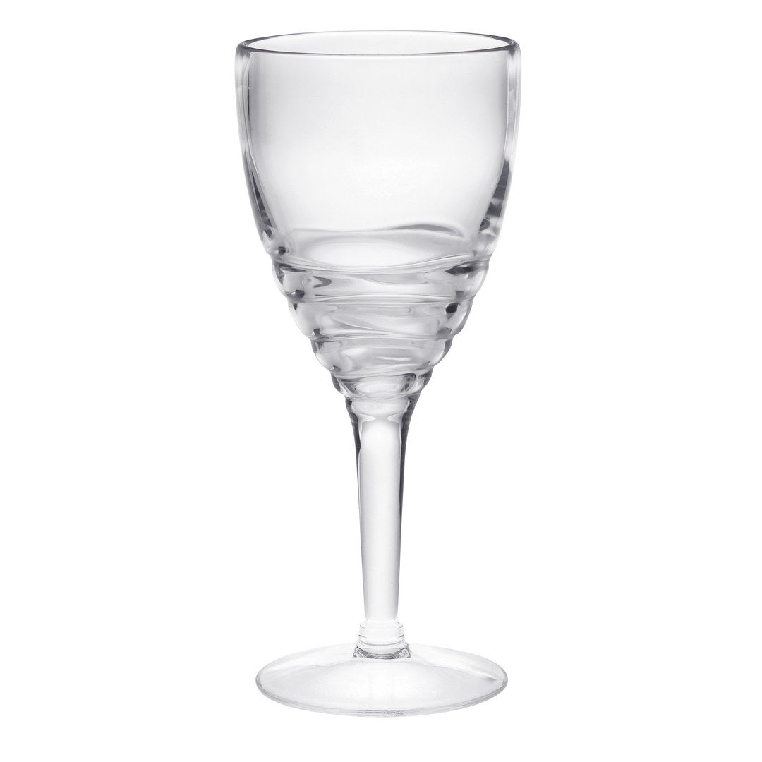 Swirl Plastic Wine Glasses Set Of 4 12Oz , Bpa Free Acrylic Wine Glass Set, Unbreakable Red Wine Glasses, White Wine Glasses Clear Acrylic