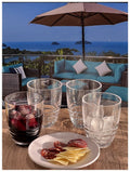 Swirl Acrylic Glasses Drinking Set Of 4 Dof 15Oz , Plastic Drinking Glasses, Bpa Free Cocktail Glasses, Drinkware Set, Drinking Water Glasses Clear Acrylic