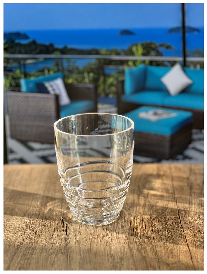 Swirl Acrylic Glasses Drinking Set Of 4 Dof 15Oz , Plastic Drinking Glasses, Bpa Free Cocktail Glasses, Drinkware Set, Drinking Water Glasses Clear Acrylic