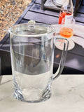 2.75 Quarts Water Pitcher With Lid, Oval Halo Design Unbreakable Plastic Pitcher, Drink Pitcher, Juice Pitcher With Spout Bpa Free Clear Acrylic