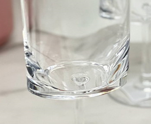 Oval Halo Plastic Wine Glasses Set Of 4 12Oz , Bpa Free Tritan Wine Glass Set, Unbreakable Red Wine Glasses, White Wine Glasses Clear Glass