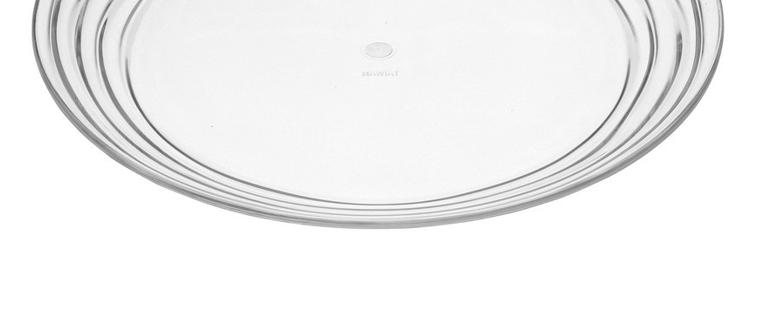Designer Swirl 9" Plastic Dessert Plates Set Of 4, Crystal Clear Plastic Plates, Kitchen Plates For All Occasions Bpa Free Dishwasher Safe Clear Acrylic