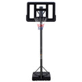 Teenagers Portable Basketball Hoop Height Adjustable Basketball Hoop Stand 7.5Ft 10Ft With 44 Inch Backboard And Wheels For Adults Teens Balls Sports Black Garden & Outdoor Sporty Iron