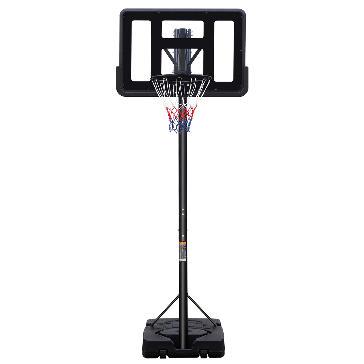 Teenagers Portable Basketball Hoop Height Adjustable Basketball Hoop Stand 7.5Ft 10Ft With 44 Inch Backboard And Wheels For Adults Teens Balls Sports Black Garden & Outdoor Sporty Iron