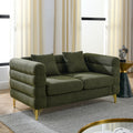 3 Seater 2 Seater Combination Sofa.Green Teddy Green Primary Living Space American Design Foam Fabric