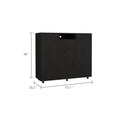 3 Piece Bedroom Set, Milano Double Door Cabinet Dresser 2 Omaha Nightstands, Black Black 3 Piece Set Bedroom Dresser Included,Nightstand Included Modern Particle Board Particle Board