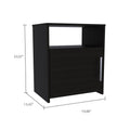 2 Piece Bedroom Set, Egeo 4 Drawer Dresser Omaha Nightstand, Black Pine Black Particle Board Particle Board
