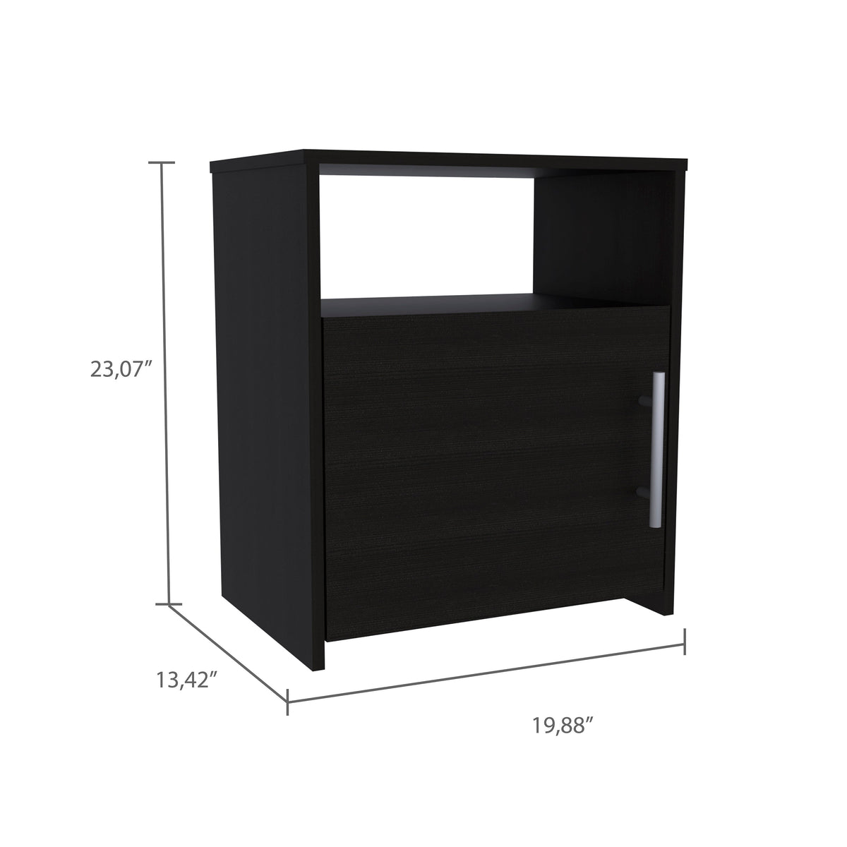 2 Piece Bedroom Set, Egeo 4 Drawer Dresser Omaha Nightstand, Black Pine Black Particle Board Particle Board