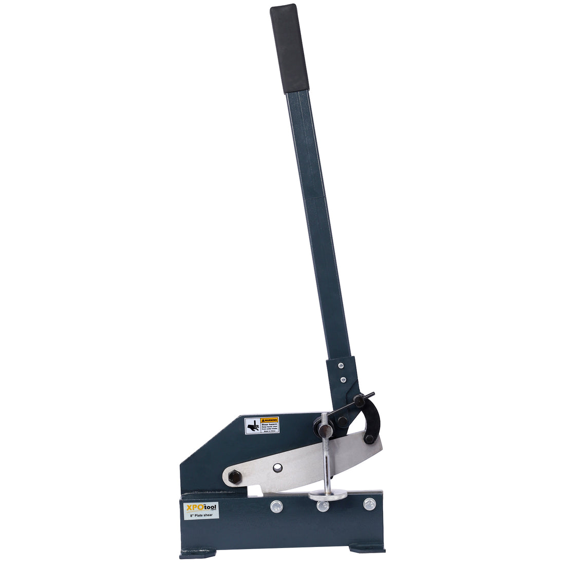 Industrial 8 Inch Sheet Metal Plate Shear, Solid Construction Mounting Type Metal Shear, High Precision Manual Hand Plate Shear Gray Metal