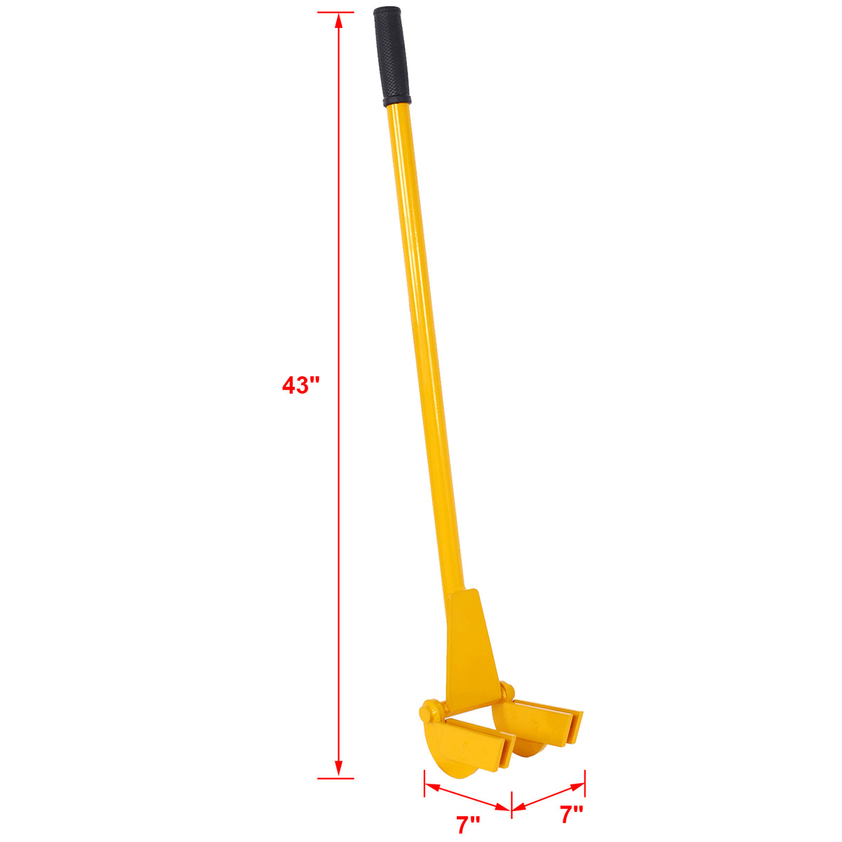 Pallet Buster Tool In Yellow With 43In Long Handle Deck Wrecker Pallet Tool Pry Bar, Deck Board Removal Tool Yellow Steel