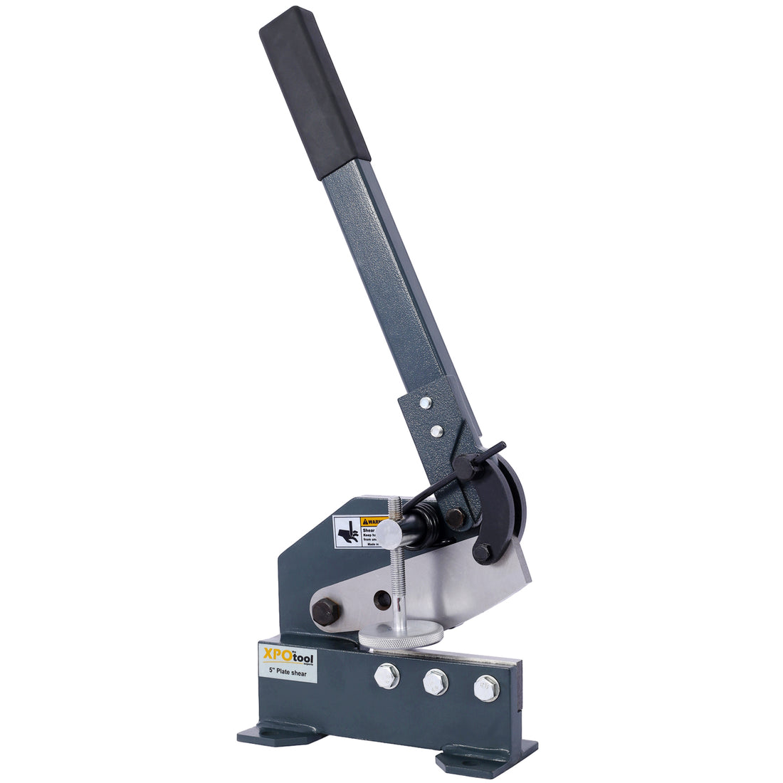 Industrial 6 Inch Sheet Metal Plate Shear, Solid Construction Mounting Type Metal Shear, High Precision Manual Hand Plate Shear Gray Metal