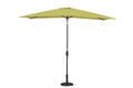 Rectangular Patio Umbrella 6.5 Ft. X 10 Ft. With Tilt, Crank And 6 Sturdy Ribs For Deck, Lawn, Pool In Lime Green Lime Green Aluminium