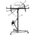 16Ft Lift Drywall Panel Hoist Jack For Ceiling Black Black Iron Plastic
