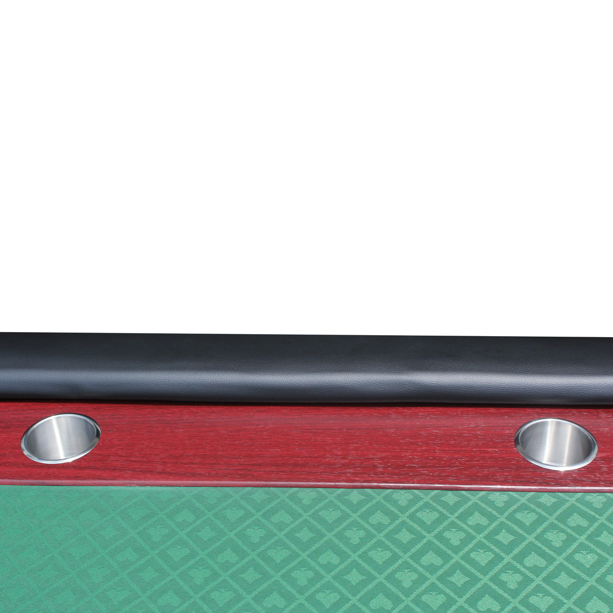96Inch Oval 10 Players Green Waterproof Cloth Red Racetrack Luna Wooden Legs Poker Table Green Wood