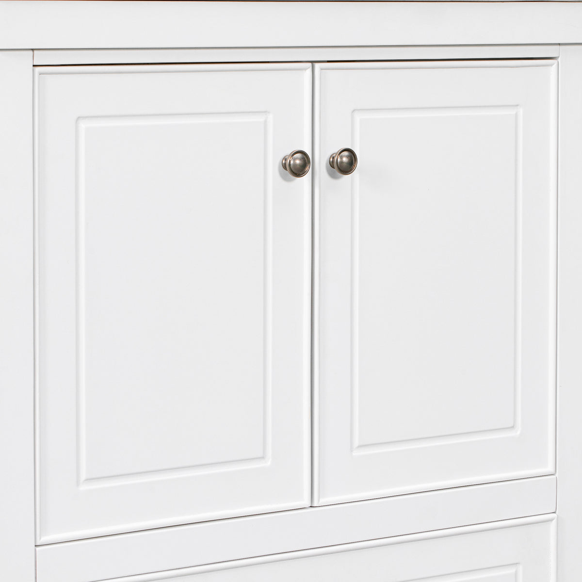 30" Bathroom Vanity With Sink, Combo, Cabinet With Doors And Drawer, Solid Frame And Mdf Board, White White Solid Wood Mdf
