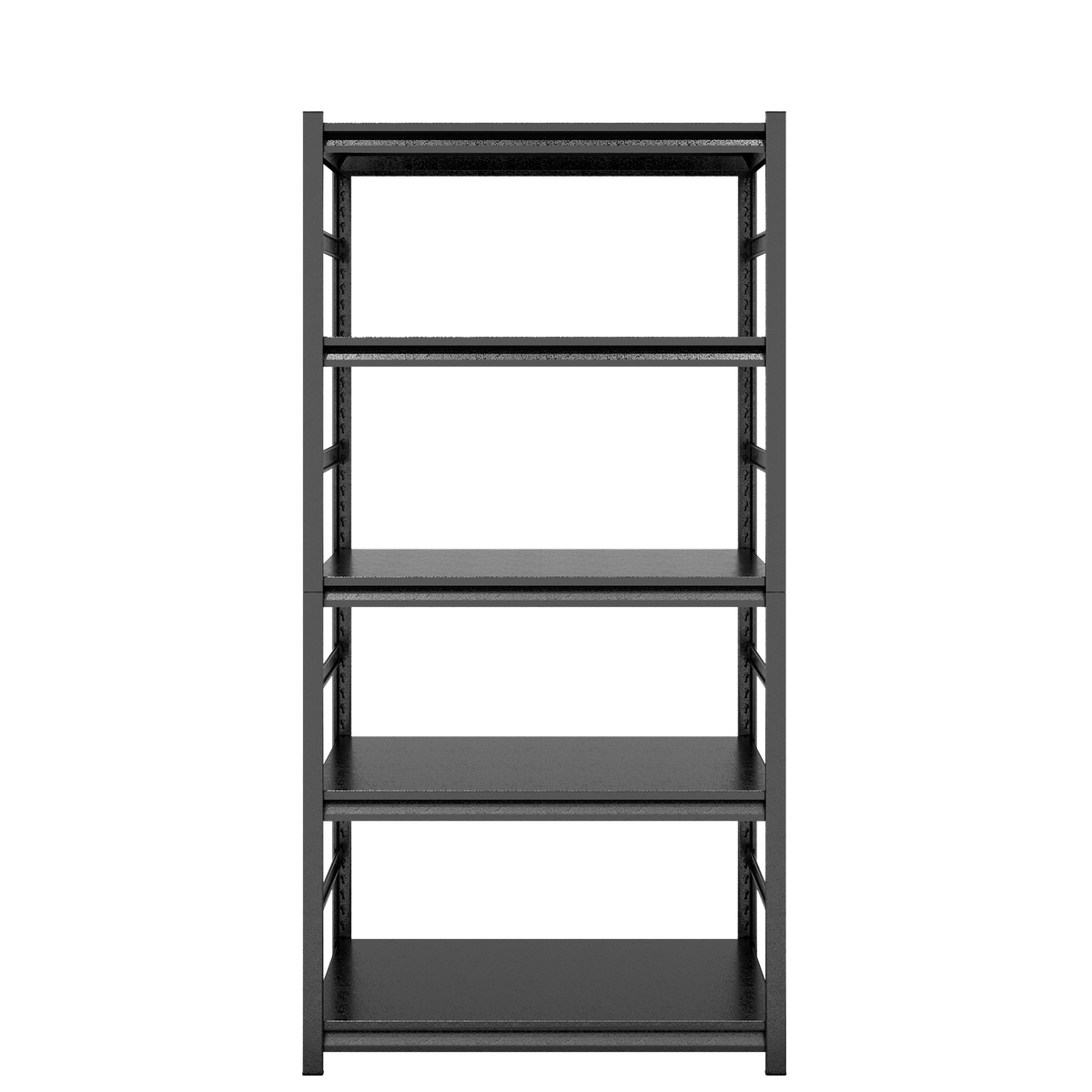 Adjustable Heavy Duty Metal Shelving 5 Tier Storage Shelves, 2000Lbs Load, Kitchen, Garage, Pantry H63 * W31.5 * D15.7 5 Black Standard Vertical Office Open Back Metal Classic Adjustable Shelves Metal Steel