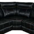 Home Theater Seating Manual Recliner With Cup Holder, Hide Away Storage, 2 Usb Ports And 2 Power Sockets For Living Room, Home Theater, Black Black Foam Pu