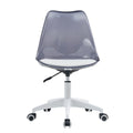 Modern Family Office Chair, Midnight Blue, Adjustable 360 Swivel Chair, Engineering Plastic Armless Swivel Computer Chair, Suitable For Living Room, Bedroom And Office Blue Plastic