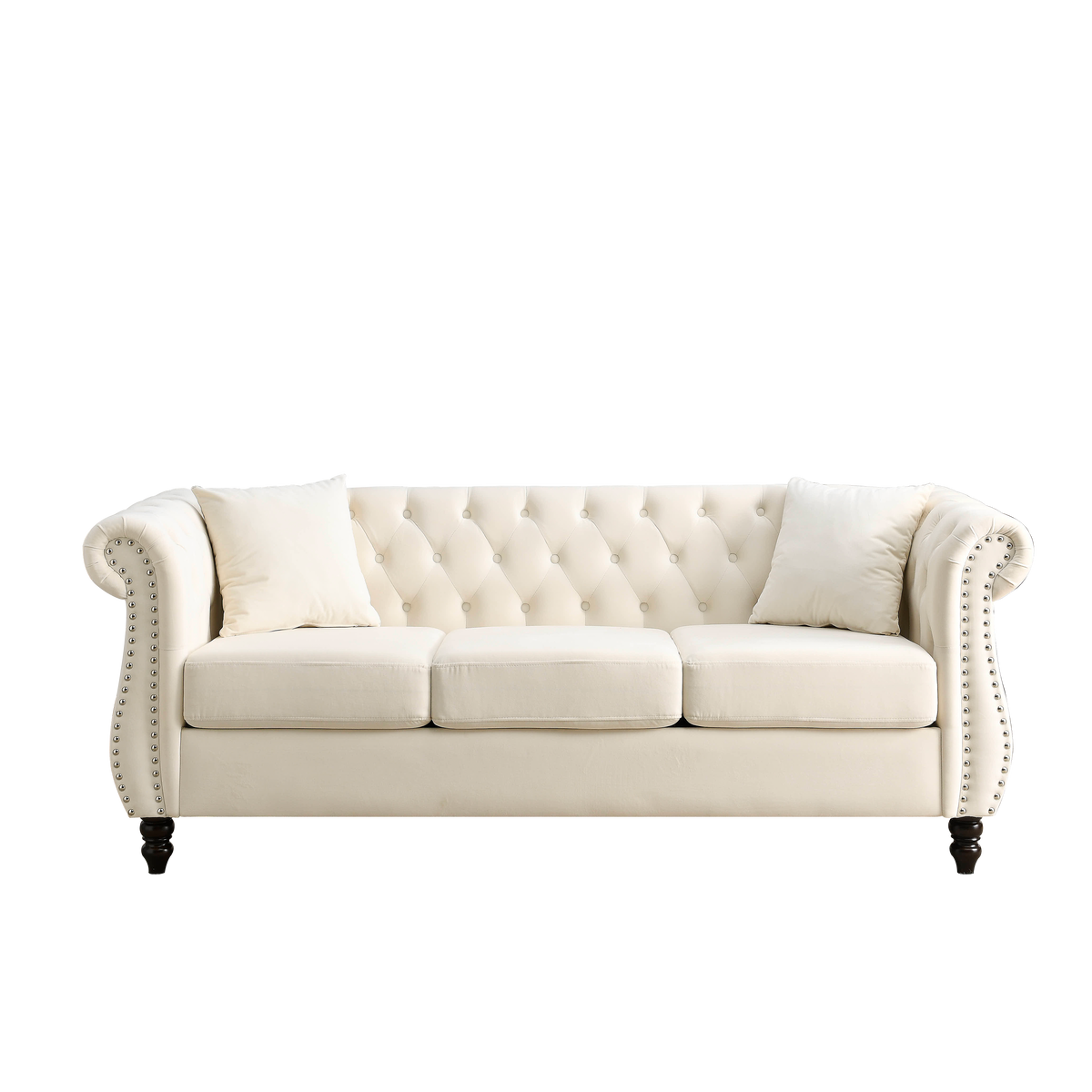 3 Seater 3 Seater Combination Sofa.Beige Velvet W834S00063 Beige Foam Velvet
