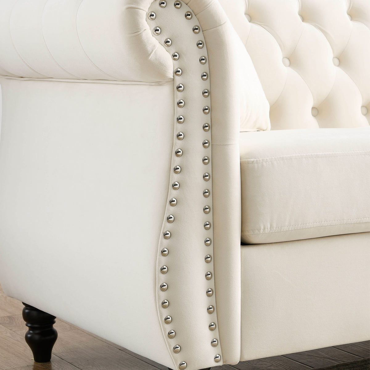 3 Seater 3 Seater Combination Sofa.Beige Velvet W834S00063 Beige Foam Velvet
