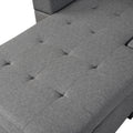 Sectional Sofa Set For Living Room With L Shape Chaise Lounge ,Cup Holder And Left Or Right Hand Chaise Modern 4 Seat Grey Fabric