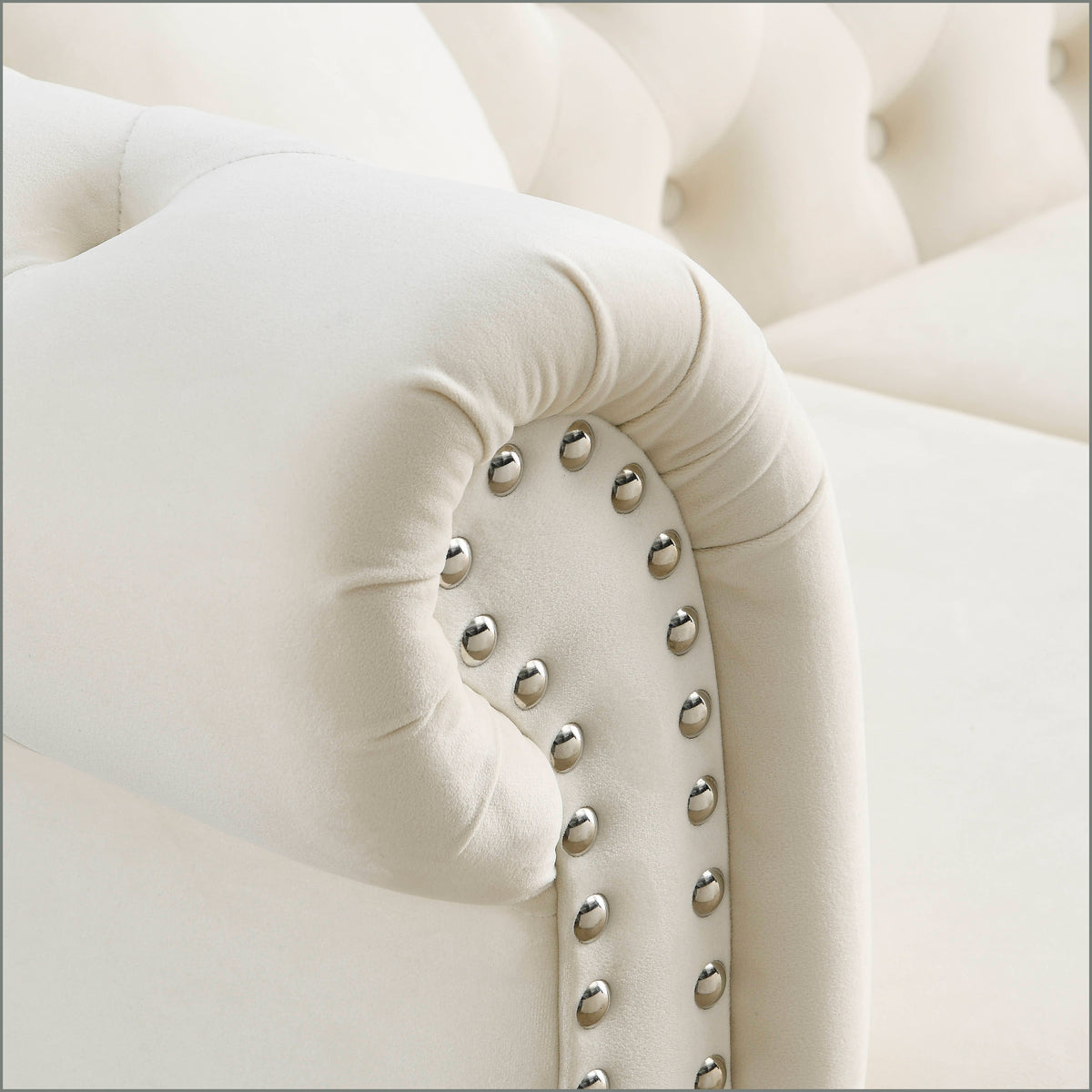 3 Seater 3 Seater Combination Sofa.Beige Velvet W834S00063 Beige Foam Velvet