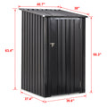 Outdoor Storage Shed, 3 X 3 Ft Metal Steel Garden Shed With Single Lockable Door, Small Shed Outdoor Steel Utility Tool Shed For Backyard Patio Garden Lawn Dark Gray Steel