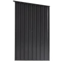 Outdoor Storage Shed, 3 X 3 Ft Metal Steel Garden Shed With Single Lockable Door, Small Shed Outdoor Steel Utility Tool Shed For Backyard Patio Garden Lawn Dark Gray Steel