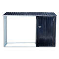 Firewood Storage Shed, Outdoor Firewood Rack, Outdoor Storage Shed With Log Holder, Firewood Shelter For Patio, Anthracite Galvanized Steel Dark Gray Steel