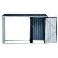 Firewood Storage Shed, Outdoor Firewood Rack, Outdoor Storage Shed With Log Holder, Firewood Shelter For Patio, Anthracite Galvanized Steel Dark Gray Steel