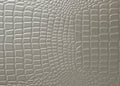 Modern Champagne Crocodile Skin Finish Upholstered 1Pc Full Size Led Panel Bed Faux Diamond Tufted Bedroom Furniture Champagne Solid Wood