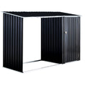 Firewood Storage Shed, Outdoor Firewood Rack, Outdoor Storage Shed With Log Holder, Firewood Shelter For Patio, Anthracite Galvanized Steel Dark Gray Steel