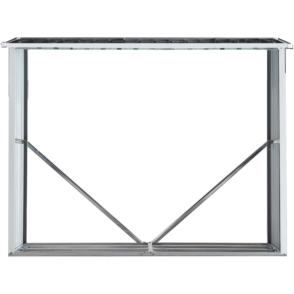 Log Storage Shed, Log Holder With Roof, Log Storage Shed, Firewood Rack For Backyard Garden Patio Porch, Anthracite Galvanized Steel 70.9" Dark Gray Steel